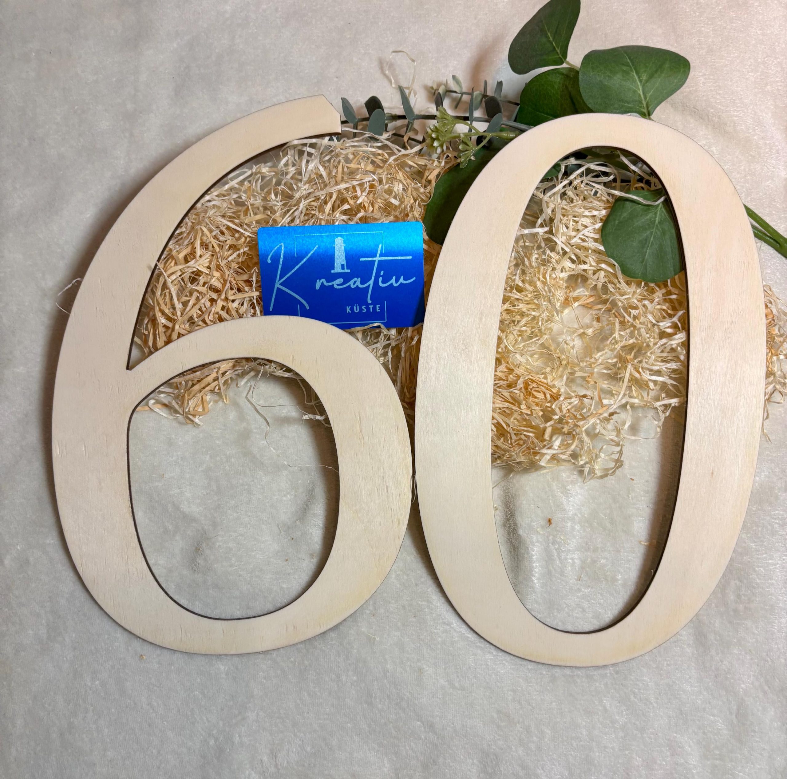 Individuelle Zahlen aus Pappelholz